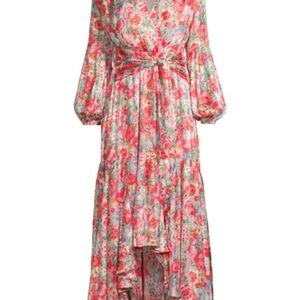 Gorgeous NWT Elliatt Red and Green Floral Long Sleeve Dress